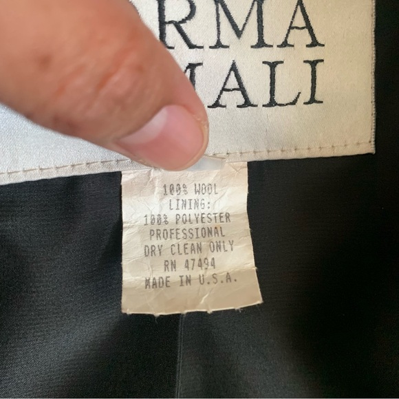 Omo Norma Kamali Wool Double Breasted Long Peacoat Blazer Size 10 - Picture 9 of 10